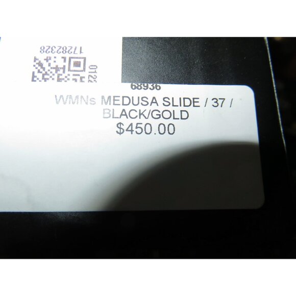 Versace Black with Gold Medusa Palazzo Slides Sandals sz 37 BRAND NEW WITH TAGS - Picture 15 of 15